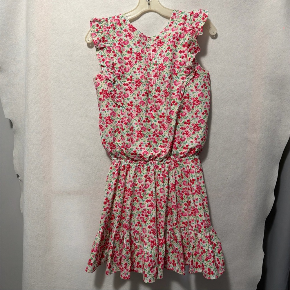 Polo by Ralph Lauren Pink Floral Ruffle Dress Girls 16 feminine garden party